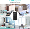 HIMOX Desktop Portable Air Purifier for Home Bedroom and Office, Remove 99.97% Viruses Bacteria, Pollen Dust Mold, Super Quiet 20dB Mini Air Purifier for Smoke Pets Hair Odor and Allergies, Powered by USB Cable, NO ADAPTER