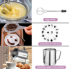 Milk Coffee Frother Rechargeable, FITNATE Electric Handheld Milk Foam Maker Blender with 3 Speeds, 2 Stainless Steel Whisks for Coffee, Hot Chocolate, Latte, Cappuccino, Egg Whisk Includes Frother Cup