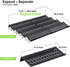 Metal Spice Drawer Organizer, Adjustable Expandable 4 Tier Spice Rack Tray from 13.2" to 26.4" W, Large Spice Rack Organizer Hold 48 Jars, Heavy Duty - Not Easy to Move, Black