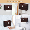 Paper Towel Dispenser, Wood Bamboo Paper Towel Dispenser, Wall Mount & Countertop Paper Towel Holder Decor, Multifold, C Fold, Trifold, Z fold for Home|/Bathroom/Kitchen/Restaurant (Brown)