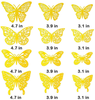 3D Butterfly Wall Decals, 48 PCS 4 Styles 3 Sizes, Children's Bedroom Art Decorative Mural Stickers Removable Home Decals, Nursery Cake Classroom Refrigerator Bathroom Party Wedding DIY Gift (Gold)