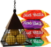 Suet Ball Feeder and Suet Ball Variety Combo Pack | Geo Pyramid Feeder with 16 Suet Balls