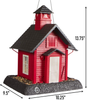 North States Village Collection School House Birdfeeder: Easy Fill and Clean. Squirrel Proof Hanging Cable included, or Pole Mount (pole sold separately). Large, 5 pound Seed Capacity (9.5 x 10.25 x 13.25, Red)