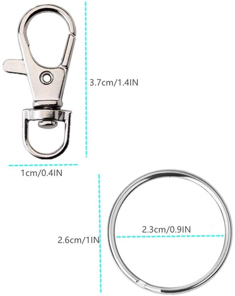 IPXEAD 120PCS Premium Swivel Lanyard Snap Hook with Key Rings, Metal H –  Reliable Store