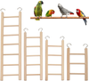 Bird Toys Wooden Ladder, 4 Sizes Parakeet Toys Wood Ladder, Natural Wooden Step Ladder Bird Ladder, Bird Climbing Toys Bird Toys for Parakeets, Parrots, Cockatoo and Lovebirds