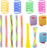35 Pack Cat Spring Toys Set, Colorful Cat Spring Toy and Cat Spring Tube Toy, Interactive Cat Toy for Indoor Cats, Colorful Cat Plastic Coil for Kittens to Swat, Bite, Hunt (Random Color)