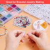 Bracelet Beads for Jewelry Making 4000pcs 4mm,Beads Craft Kit Set, Bracelet Necklaces Seed Letter Alphabet DIY Art Craft with 2 Rolls Clear String Elastic Cord