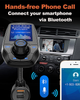 Bluetooth FM Transmitter in-Car Wireless Radio Adapter Kit W 1.8" Color Display S Handsfree Call AUX in/Out SD/TF Card USB Charger QC3.0 for All Smartphones Audio Players