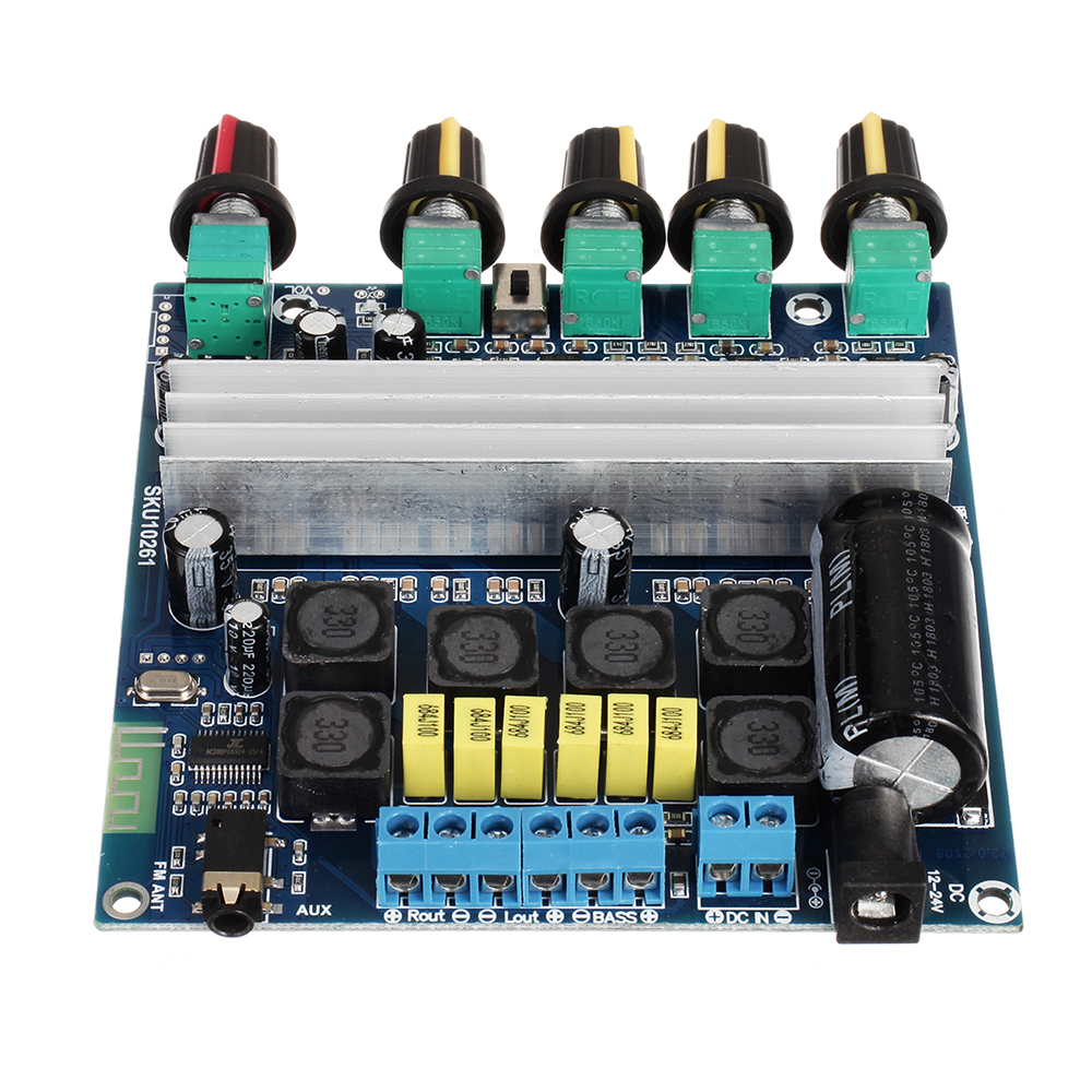 TPA3116 Subwoofer Amplifier Board 2.1 Channel High Power Bluetooth 4.2 Audio Amplifiers DC12V-24V 2*50W+100W Amplificador