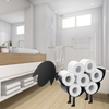 Black Sheep Cat Dog Toilet Roll Holder Bathroom Iron Tissue Roll Storage Stand Toilet Paper Storage Organizer Rack Bathroom Accessories