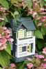CLEVER GARDEN Hanging Birdhouse, Decorative Outdoor Bird Feeder for Hummingbirds and Wild Birds, Green Welcome