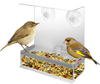 Kovot Acrylic Window Bird Feeder and Perch - View Birds Close-Up from Inside Your Home (1)