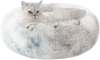 Love's cabin Cat Beds for Indoor Cats - Cat Bed with Machine Washable, Waterproof Bottom - Fluffy Dog and Cat Calming Cushion Bed for Joint-Relief and Sleep Improvement