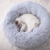Nisrada Cat Bed for Indoor Cats,Fluffy Calming Donut Cushion Pet Bed for Small Dogs Kittens,Warming Round Cushion Cat Bed Dog Bed for Sleep Improvement-Non-Slip,Machine Washable