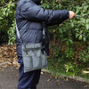 Garden Tool Cross-shoulder Bag, Waterproof Garden Tote Storage Bag with 4 Pockets and Shoulder Girdle , Home Organizer for Indoor and Outdoor Gardening, Garden Tool Kit Holder (Tools NOT Included)