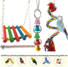Bird Toys Parrot Toys - 9Pcs Parrot Swing Chewing Toys Cockatiels, Macaws, Parrots, Love Birds, Finches Parakeet Toys Bird Cage Accessories