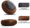 SunStyle Home Soft Plush Round Pet Bed for Cats Or Small Dogs Cat Bed Self Warming Autumn Winter Indoor Sleeping Cozy Pet Bed for Small Dogs and Cats Donut Anti Slip Bottom