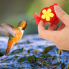 2Pcs Bird Feeder, Handheld Hummingbird Feeders, Bird Feeding Device with Detachable Base, Plastic Hummingbird Watering Device for Outdoors/Garden Decoration