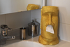 Rotary Hero - Moai Tissue Box Holder for Bathroom, Bedroom Dressers, Night Stands, Desks and Tables - Gold