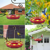 Geegoods Hummingbird Feeders for Outdoors, with 8 Feeder Posts and Cleaning Brush, Leak Proof Hummingbird Feeder for Windows Outside, Easy to Clean and Fill, Including Hanger