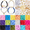 4800 Pcs Flat Round Polymer Clay Spacer Beads for Jewelry Making Bracelets Necklace Earring DIY Craft Kit with Pendant and Jump Rings - Creat 30-40 Pack Bracelets (6mm 18 Colors Beads)