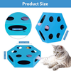 WINGPET Interactive Cat Toys - Automatic Cat Exercise Teaser Toy with Worm Tail & Catnip Ball Random Rotating, Pet Kitten Toys for Entertainment Play (Auto Off Timer, Battery Included)