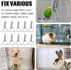 12 Pieces Spring Latch Hook for Rabbit Cages Doors Multifunctional Spring Cage Latch Metal Finger for Pet Dog Cat Guinea Pig Bunny Birds Parrot Hamsters Squirrels Wire Cage Door Fixing