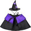 Dxhycc Halloween Pet Costume Cat Wizard Costume Funny Wizard Cat Clothes Cloak and Wizard Hat for Small Dogs Cats Outfits