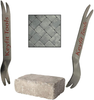 Keyfit Tools Paver Puller Stainless Steel (2PC Set) Paver Extraction Removal Raise Sunken Brick & Pavers Locked by Edging & Other Stones Repair & Replace pavered Patio Blocks