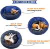 Calming Dog Bed & Cat Bed with Hooded Blanket, Cozy Donut Dog Cuddler Bed for Warmth and Anti-Anxiety, Luxury Orthopedic Cushion Pet Beds for Small and Medium Dogs Puppy or Kittens