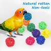 VUAOHIY Bird Toy Rattan Balls Parrot Wicker Ball Birds Toy Parakeet Chewing Toys Pet Cage Bite Toys for Parakeet Budgie Cockatoo Decoration DIY Party Wedding 30mm Multi-Colored