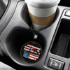 Lineman American Flag Electric Cable Lineman Round Waterproof Car Coasters with Cork Base for Cup Holder 4PCS