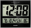Sharp Atomic Clock - Atomic Accuracy - Never Needs Setting! - Jumbo 3" Easy to Read Numbers - Indoor/ Outdoor Temperature Display with Wireless Outdoor Sensor - Battery Powered - Easy Set-Up!!