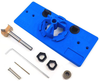 Boloniprod Hinge Jig Drill, 35mm Concealed Hinge Jig Boring Hole Drill Guide Cutter Bit Set Door Boring Hole Template and Bit for Cabinet Door Installation for Tool Carpenter (Blue)