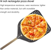 Haudang 14 Inch Rectangular Pizza Shovel,Perforated Pizza Paddle Aluminum Pizza Peel,Pizza Tool for Baking