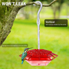 Hummingbird Feeders for Outdoors Hanging, Plastic Hummingbird Feeders with 30 Red Feeding Ports, Buil-in Ant Moat with Perch, Leak-Proof, Easy to Clean and Fill, Humming Bird Stand Feeder for Outside
