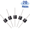 Tnisesm 20 Pcs 20SQ045 20A 45V Schottky Blocking Diode, Rectifiers Diode,Diode Axial Kit for Solar Panel