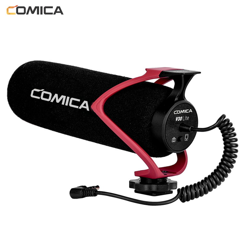 Comica CVM-V30 LITE Video Microphone Super-Cardioid Condenser Camera Mic for Nikon for Canon for Sony for Iphone Huawei Mobile Phone