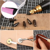 215 Pcs Leather Working Tools Kit, Leather Tools, Leather Craft Kits with Instructions, Quality Tool Box, Rotary Cutter, Waxed Thread, Leather Craft Stamping Tools, and Other Leather Working Supplies