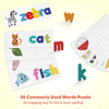 Coogam Reading & Spelling Learning Toy, Wooden Letters Flash Cards Sight Words Matching ABC Alphabet Recognition Game Preschool Educational Tool Set for 3 4 5 Years Old Boys and Girls Kids