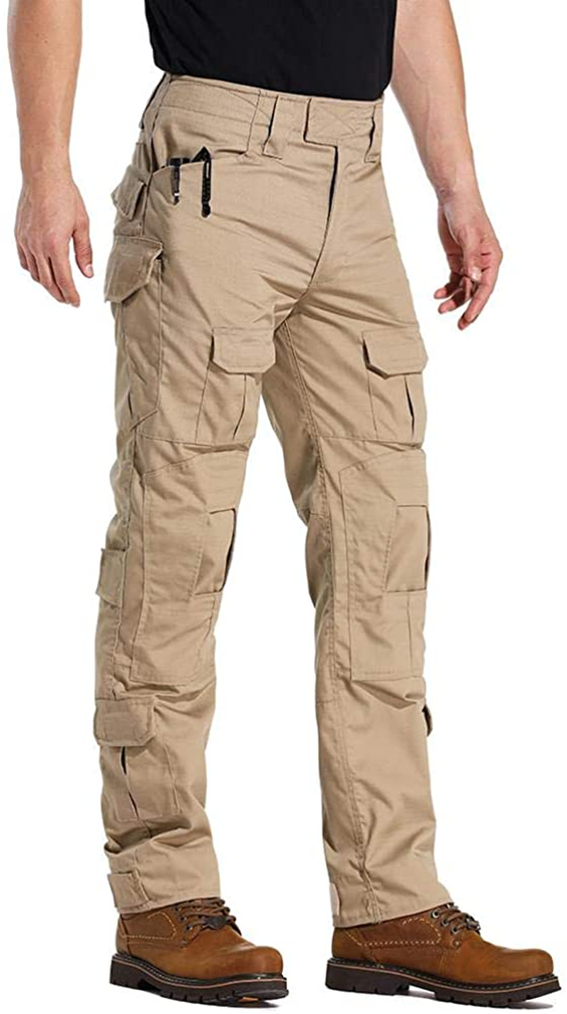 TRGPSG Men's Tactical Pants, Waterproof Hiking Pants, Military Ripstop ...