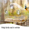 Bird Feeder with Clear Glass Window,Suction Bird House for Indooe and Outdoor