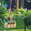 ELDETU Garden Tool Bag, Garden Tote Large Organizer Bag Carrier Garden Tote Bag with 8 Oxford Pockets for Indoor and Outdoor Gardening, Garden Tools Set, 13.7”x 12” x 7” (Tools NOT Included)