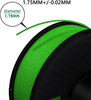 3D Printer Filament,Consumables,1.75mm PLA Filament(2.2lbs),Dimensional Accuracy+/- 0.02 mm,1 kg Spool/Pack (Green, 1pack(1kg/Pack))