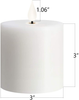 smtyle 3x3 inch Moving Flame White Flameless Candles Flickering Realistic Bright Pillar Candle Light with Remote Control Timer Battery Operated Pack of 1