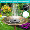 Solar Fountain with LED Light,1600mAh Battery Upgraded Solar Water Pump Bird Bath with 4 in 1 Nozzle , XIANNVV Floating Solar Powered Water Fountain for Outdoors, Ponds, Pools, Fish Tanks, Gardens