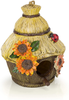 Dawhud Direct Ladybug and Flowers Decorative Hand-Painted Bird House