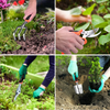 Quimat Tools Set 7Pcs Aluminum Alloy Hand Gardening Kit with Soft Rubberized Non-Slip Handles, Yellow