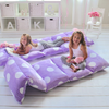 Butterfly Craze Pillow Bed Floor Lounger Cover - Perfect for Pillow Recliners & Kid Beds for Reading Playing Games or at a Sleepover or Slumber Party - Purple Polka Dot, King