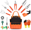Colohas Garden Tool Set - 32 PCS Heavy Duty Stainless Steel Gardening Tools with Non-Slip Rubber Handle & Durable Storage Tote Bag Gardening Gifts for Women Men